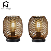 Load image into Gallery viewer, 2pcs Metal cage table lamp
