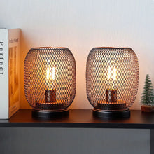 Load image into Gallery viewer, 2pcs Metal cage table lamp
