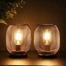 Load image into Gallery viewer, 2pcs Metal cage table lamp
