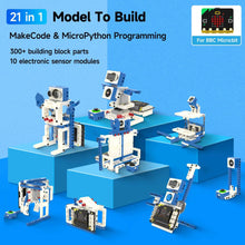 Load image into Gallery viewer, YAHBOOM 21 in 1 Microbit V2 Kids DIY Robotics Kit
