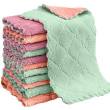 Load image into Gallery viewer, 5 pcs double-layer household microfiber cleaning towels
