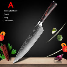 Load image into Gallery viewer, Japanese kitchen chef knives set
