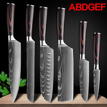 Load image into Gallery viewer, Japanese kitchen chef knives set
