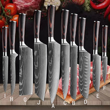 Load image into Gallery viewer, Japanese kitchen chef knives set
