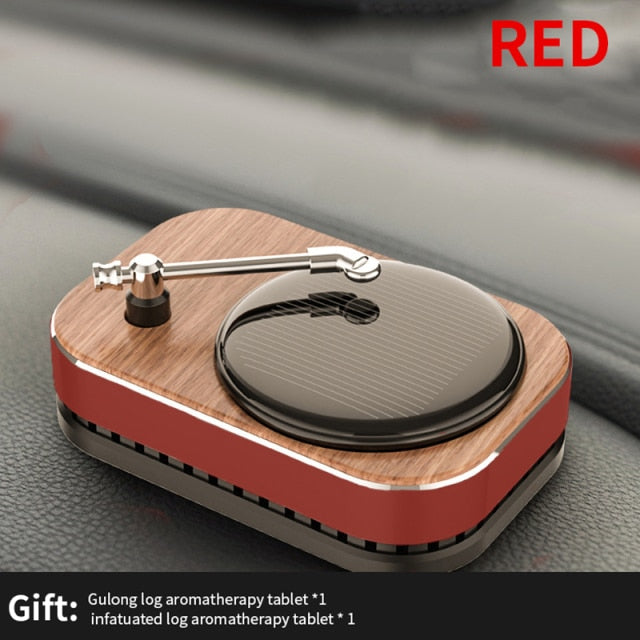 Solar energy record player car air freshener