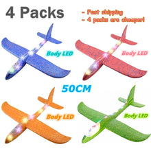 Load image into Gallery viewer, 4 pack foam flying plane kit
